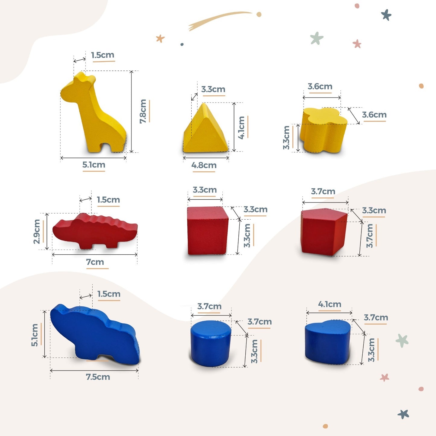 Wooden Shape Sorter Primary Colours 12M+