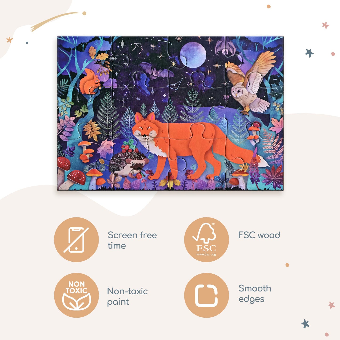 12 Piece Starry Night Puzzle 2Y+