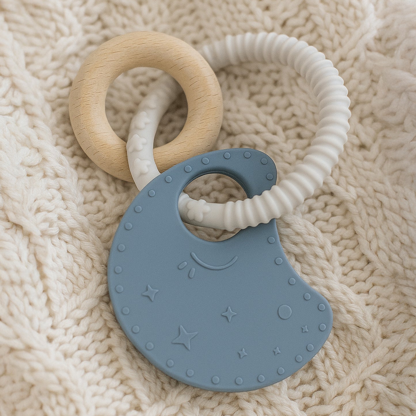 Silicone Moon Baby Teether 6M+