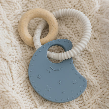 Silicone Moon Baby Teether 6M+