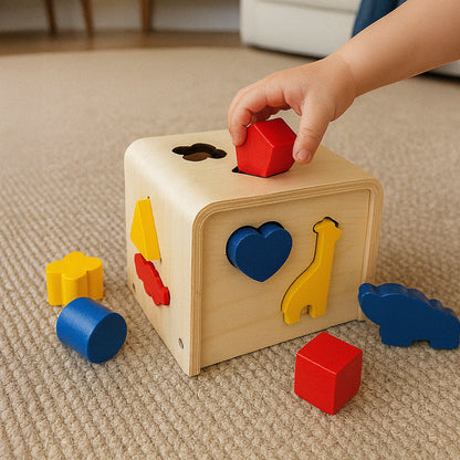 Wooden Shape Sorter Primary Colours 12M+