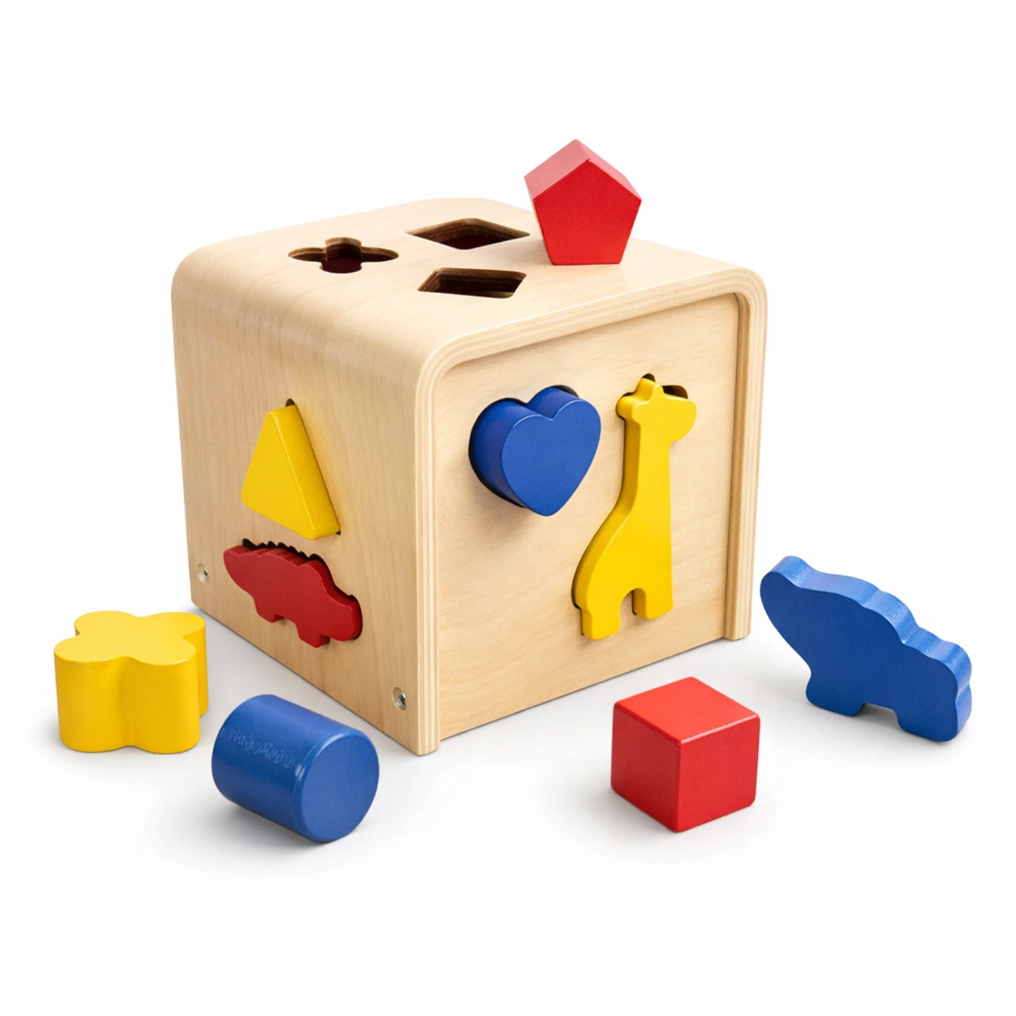 Wooden Shape Sorter Primary Colours 12M+