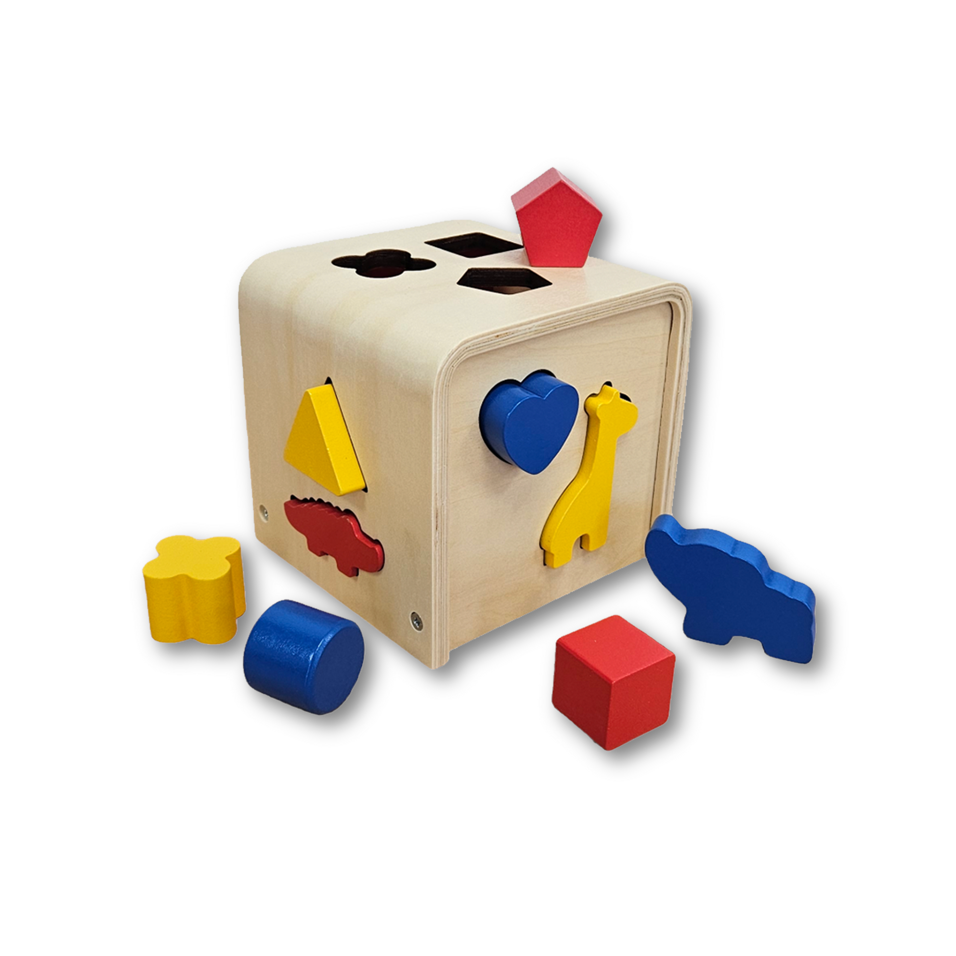 Wooden Shape Sorter Primary Colours 12M